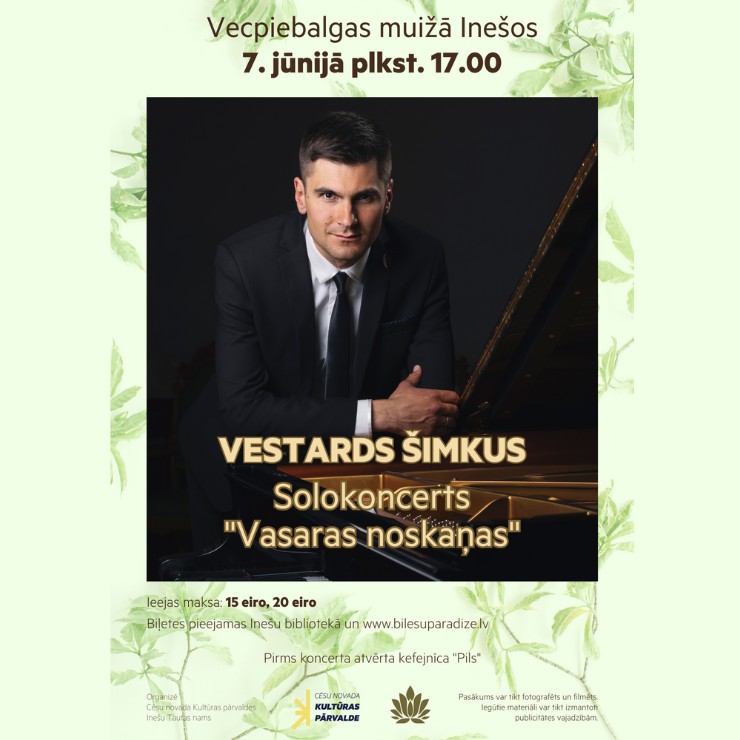 Izrādes "VESTARDA ŠIMKUS SOLOKONCERTS “VASARAS NOSKAŅAS”" attels