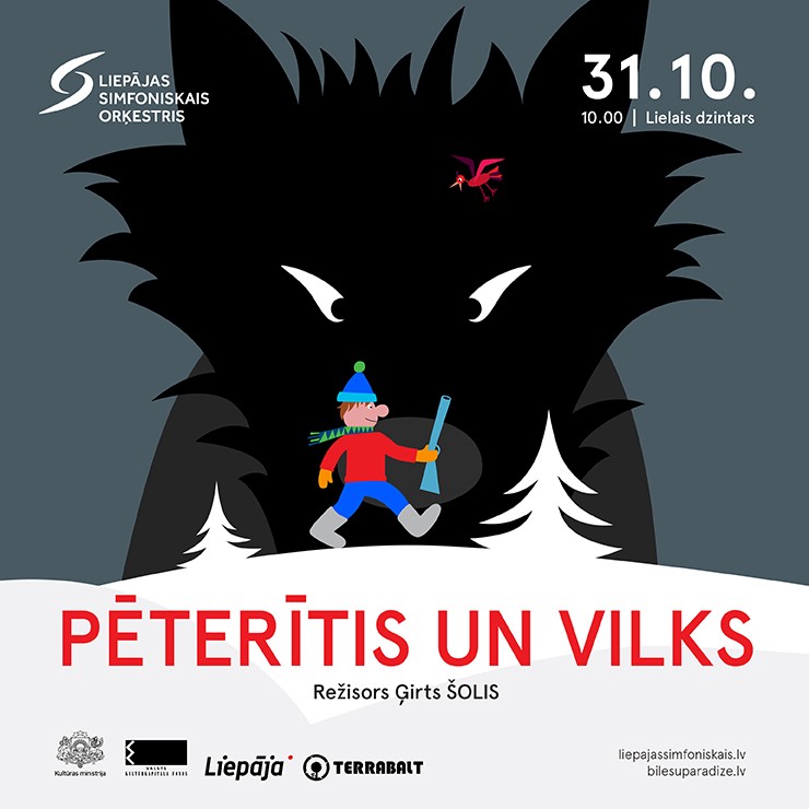 Izrādes "Pēterītis un vilks" attels