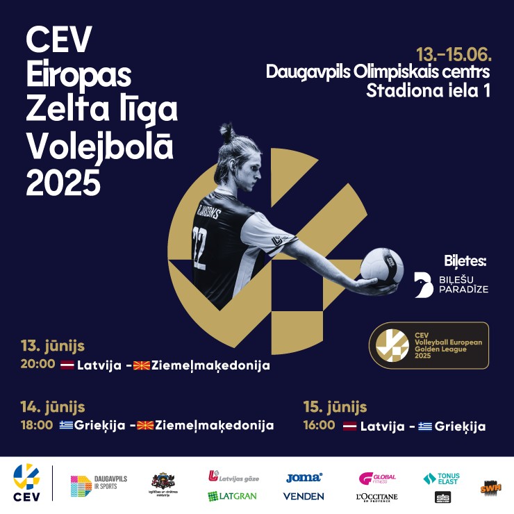 Image of the event "LATVIA vs GREECE. CEV Volleyball European Golden League 2025 | Men"
