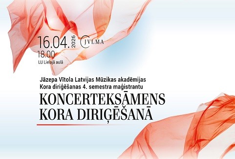 Izrādes "Jāzepa Vītola Latvijas Mūzikas akadēmijas Kora diriģēšanas 4.semestra maģistrantu KONCERTEKSĀMENS kora diriģēšanā" attels
