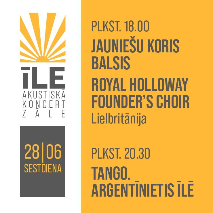Izrādes "Vasaras koncerti ĪLĒ | Nr. 1 | JAUNIEŠU KORIS BALSIS | ROYAL HOLLOWAY FOUNDERS CHOIR" attels