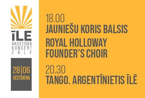 Izrādes "Vasaras koncerti ĪLĒ | Nr. 1 | JAUNIEŠU KORIS BALSIS | ROYAL HOLLOWAY FOUNDERS CHOIR" attels