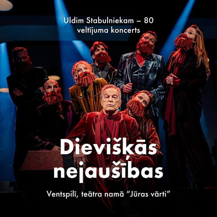 Izrādes "Latvijas Nacionālais teātris. DIEVIŠĶĀS NEJAUŠĪBAS" attels