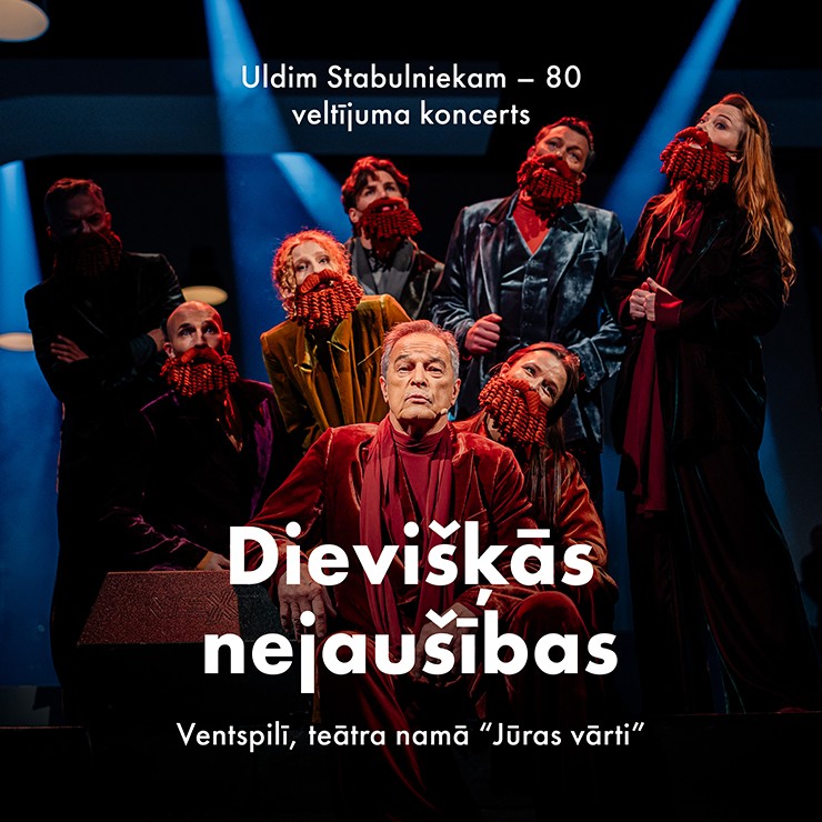 Izrādes "Latvijas Nacionālais teātris. DIEVIŠĶĀS NEJAUŠĪBAS" attels