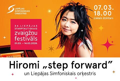 Izrādes "Hiromi "step forward" un Liepājas Simfoniskais orķestris" attels