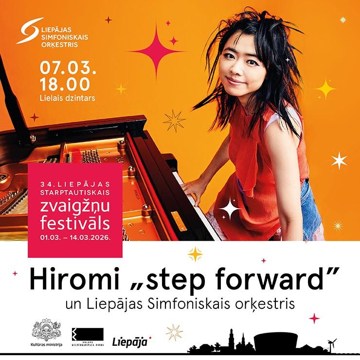 Izrādes "Hiromi "step forward" un Liepājas Simfoniskais orķestris" attels