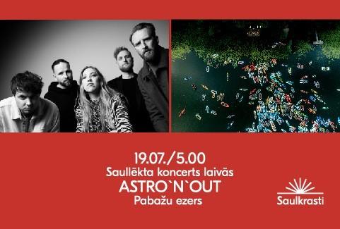 Izrādes "Saullēkta koncerts laivās Pabažu ezerā | ASTRO'N'OUT" attels