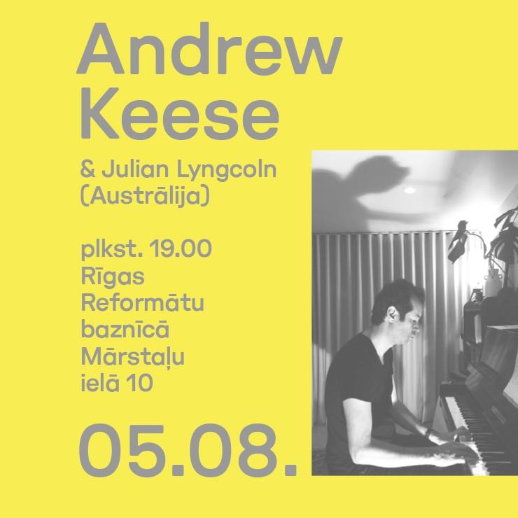 Izrādes "Pianista Endrū Kīza (Andrew Keese) albumu “Illuminator” un “Minutiae” pirmatskaņojums Latvijā" attels