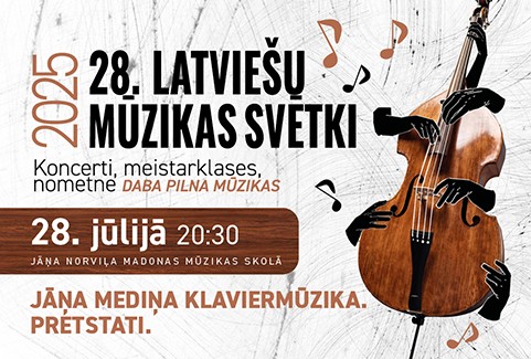 Izrādes "28. latviešu mūzikas svētki | Jāņa Mediņa klaviermūzika. Pretstati" attels