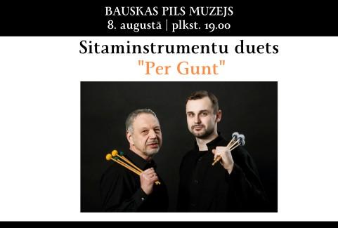 Izrādes "Sitaminstrumentu dueta "Per Gunt" koncerts Bauskas pils tornī" attels