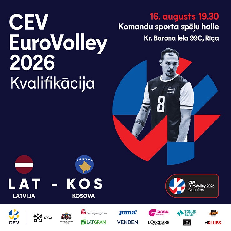 Izrādes "CEV EuroVolley 2026 kvalifikācijas spēle vīriešiem: LAT vs KOS" attels