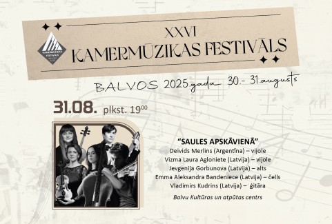 Изображение спектакля "XXVI kamermūzikas festivāls Balvos | Saules apskāvienā"