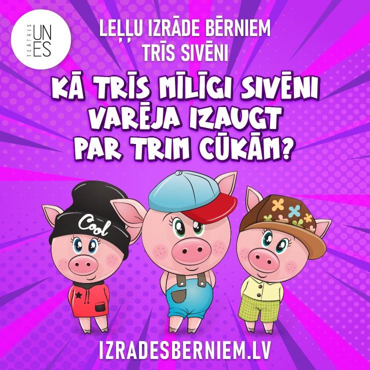 Izrādes "TRĪS SIVĒNI leļļu izrāde bērniem / TEĀTRIS UN ES" attels