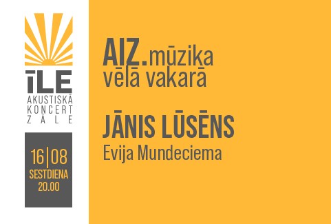 Izrādes "AIZ.mūzika vēlā vakarā | JĀNIS LŪSĒNS" attels