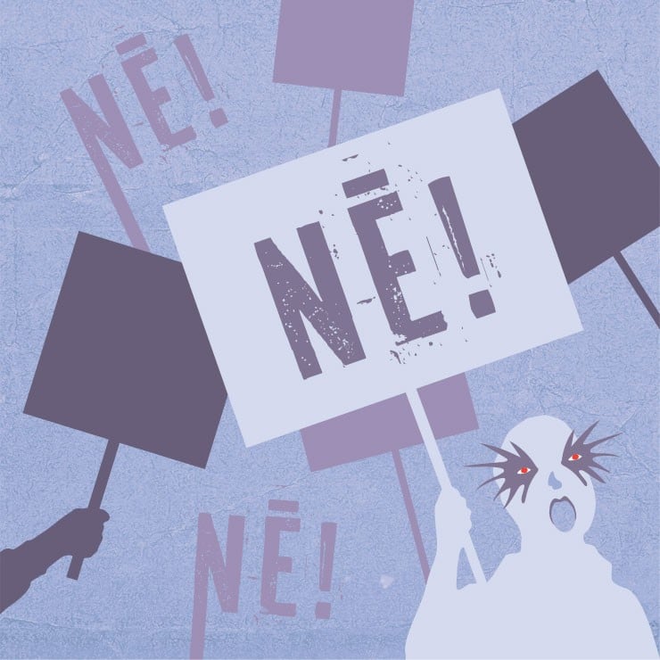 Izrādes "Nē! Nē! Nē!" attels