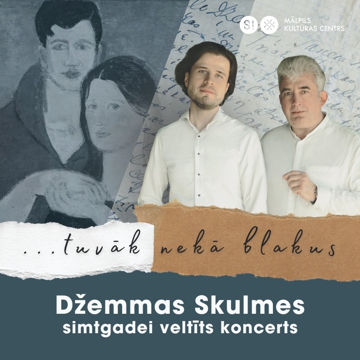Izrādes "Džemmas Skulmes simtgadei veltīts koncerts "...Tuvāk nekā blakus"" attels