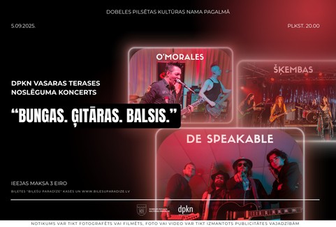 Izrādes "DPKN vasaras terases noslēguma koncerts “Bungas. Ģitāras. Balsis.”" attels