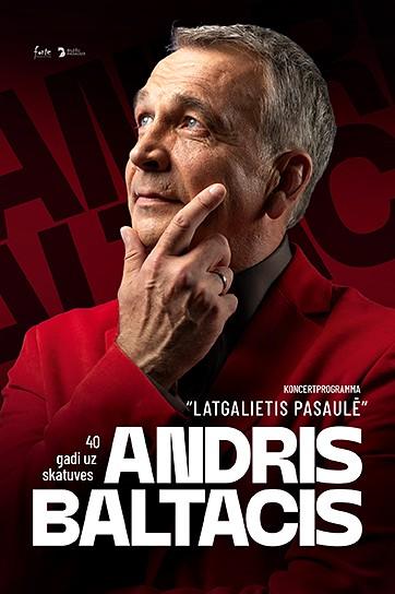 Meklēšanas rezultāta izrādes "Andris Baltacis / Latgalietis Pasaulē / 40 gadi uz skatuves" attels