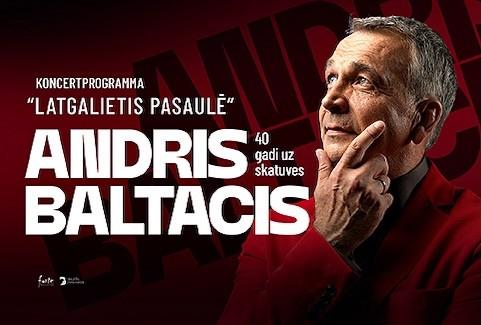 Izrādes "Andris Baltacis / Latgalietis Pasaulē / 40 gadi uz skatuves" attels