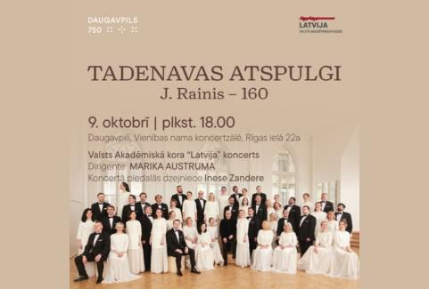 Izrādes "Valsts Akadēmiskā kora „Latvija” koncerts „TADENAVAS ATSPULGI. J. Rainis – 160”" attels