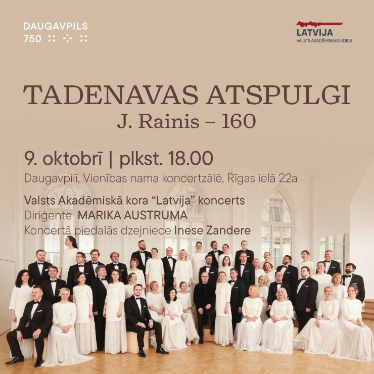 Изображение спектакля "Valsts Akadēmiskā kora „Latvija” koncerts „TADENAVAS ATSPULGI. J. Rainis – 160”"