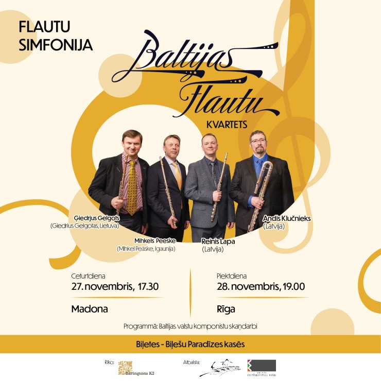 Izrādes "Flautu simfonija. BALTIJAS FLAUTU KVARTETS" attels