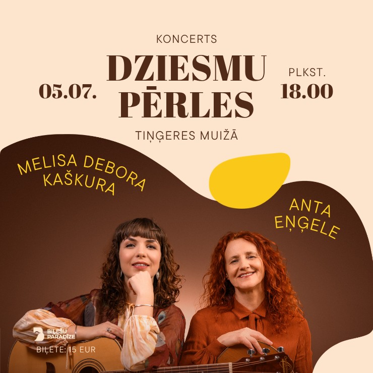 Izrādes "Koncerts DZIESMU PĒRLES | Anta Eņģele & Melisa Debora Kaškura" attels