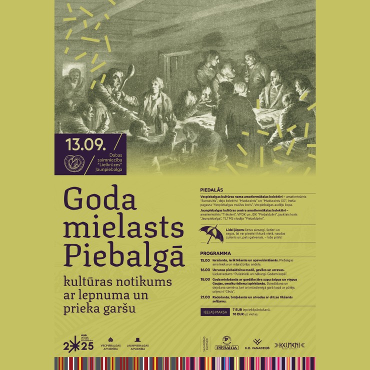 Izrādes "Goda mielasts Piebalgā – kultūras notikums ar lepnuma un prieka garšu" attels