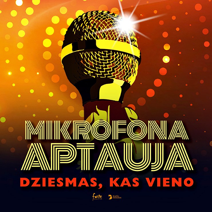 Izrādes "Mikrofona aptauja/ Dziesmas, kas vieno/ Koncerts Gunāra Jākobsona 90. jubilejā" attels