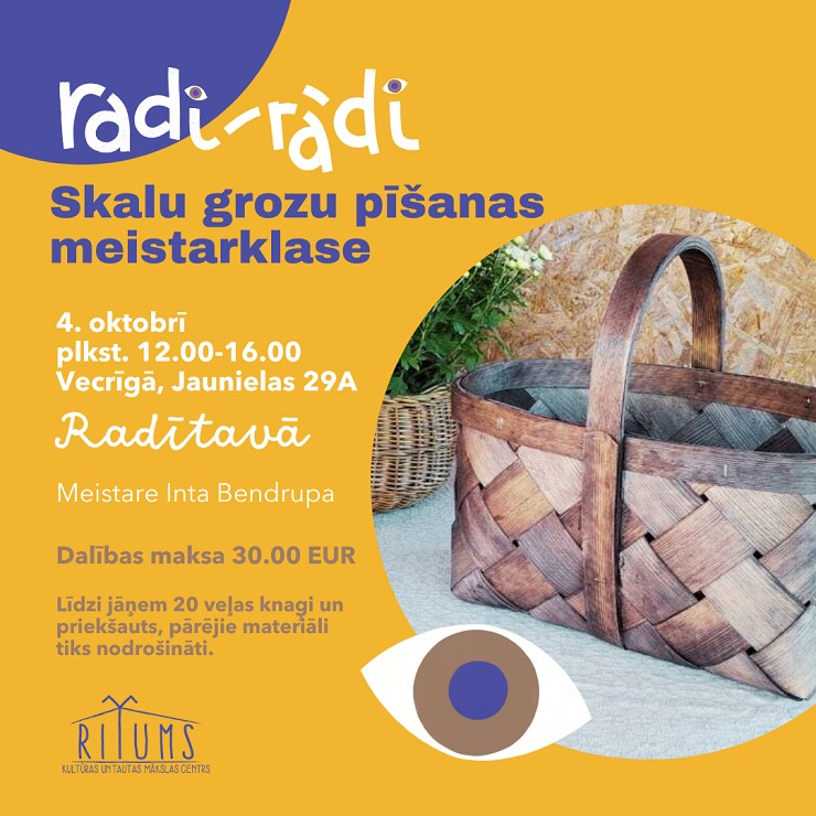 Izrādes "Skalu grozu pīšanas meistarklase" attels