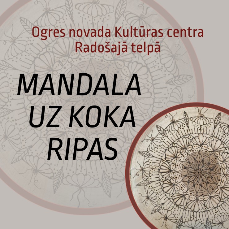 Izrādes "Meistarklase MANDALA UZ KOKA RIPAS" attels