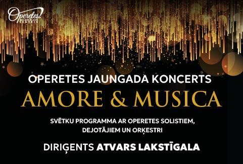 Izrādes "Operetes Jaungada koncerts | AMORE & MUSICA" attels