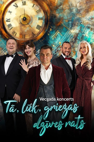Meklēšanas rezultāta izrādes "Vecgada koncerts "Tā, lūk, griežas dzīves rats"" attels