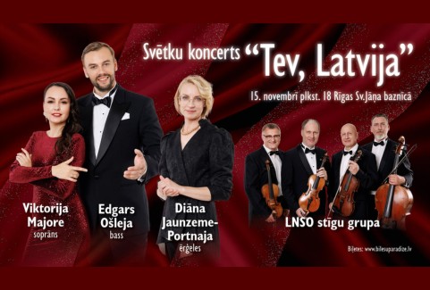 Izrādes "Koncerts stīgām un ēģelēm sveču gaismā “Tev, Latvija” / E. Ošleja, V. Majore" attels