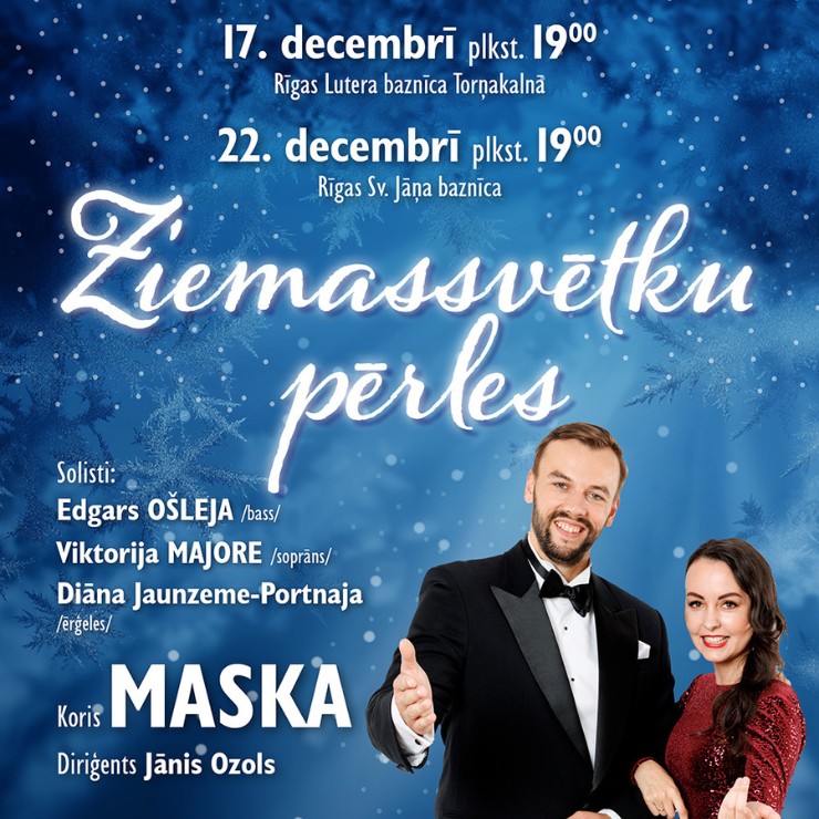 Izrādes "Koncerts “Ziemassvētku pērles” sveču gaismā / Koris “MASKA”, solisti E. Ošleja, V. Majore" attels