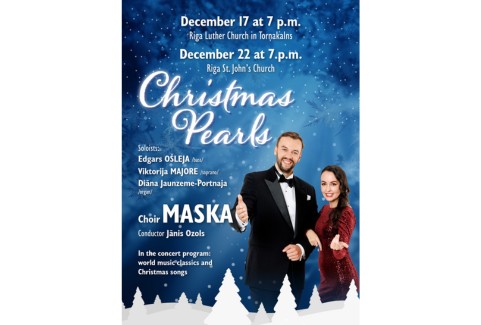Image of the event "Concert “Christmas Pearls” / Choir “MASKA”, Opera soloists E. Ošleja, V. Majore"
