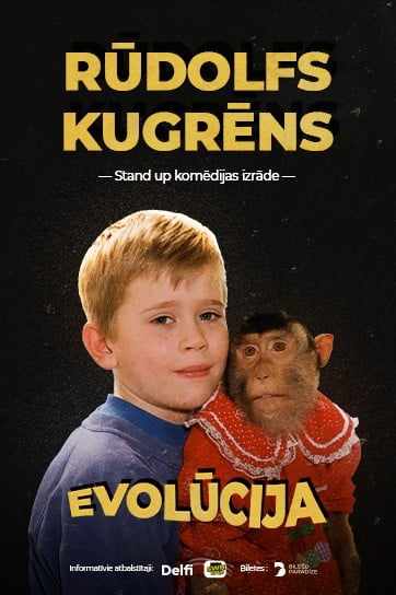 Meklēšanas rezultāta izrādes "RŪDOLFS KUGRĒNS Stand up komēdijas izrāde EVOLŪCIJA" attels