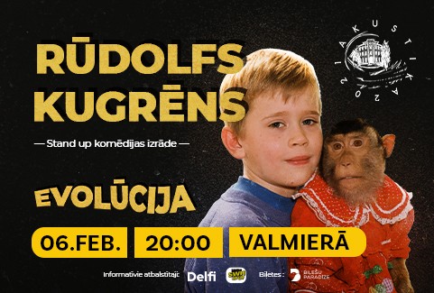 Izrādes "Rūdolfs Kugrēns | EVOLŪCIJA | Stand-Up komēdija | Kultūrtelpā AKUSITKA, Valmierā" attels