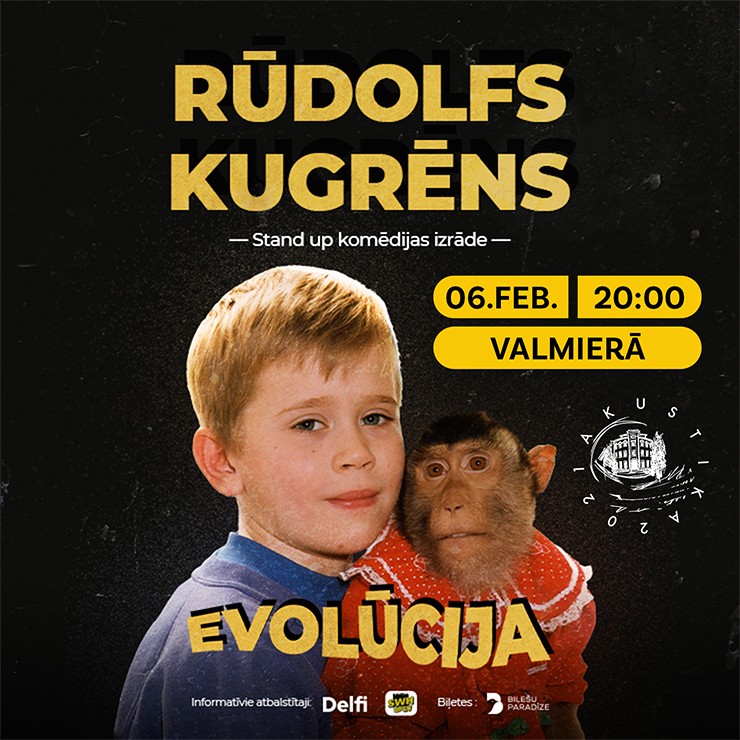 Izrādes "Rūdolfs Kugrēns | EVOLŪCIJA | Stand-Up komēdija | Kultūrtelpā AKUSITKA, Valmierā" attels