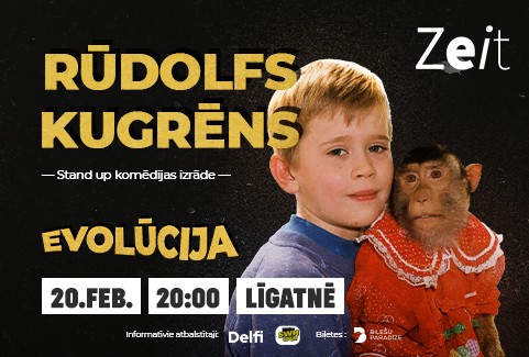 Izrādes "Rūdolfs Kugrēns | EVOLŪCIJA | Stand-Up komēdija | Zeit Radošajā Kvartālā Līgatnē" attels