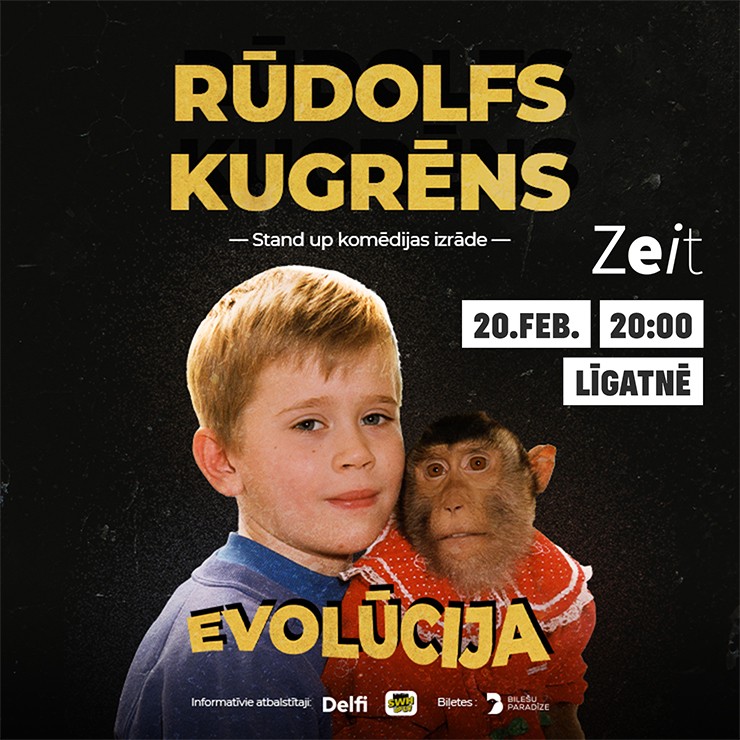 Izrādes "Rūdolfs Kugrēns | EVOLŪCIJA | Stand-Up komēdija | Zeit Radošajā Kvartālā Līgatnē" attels