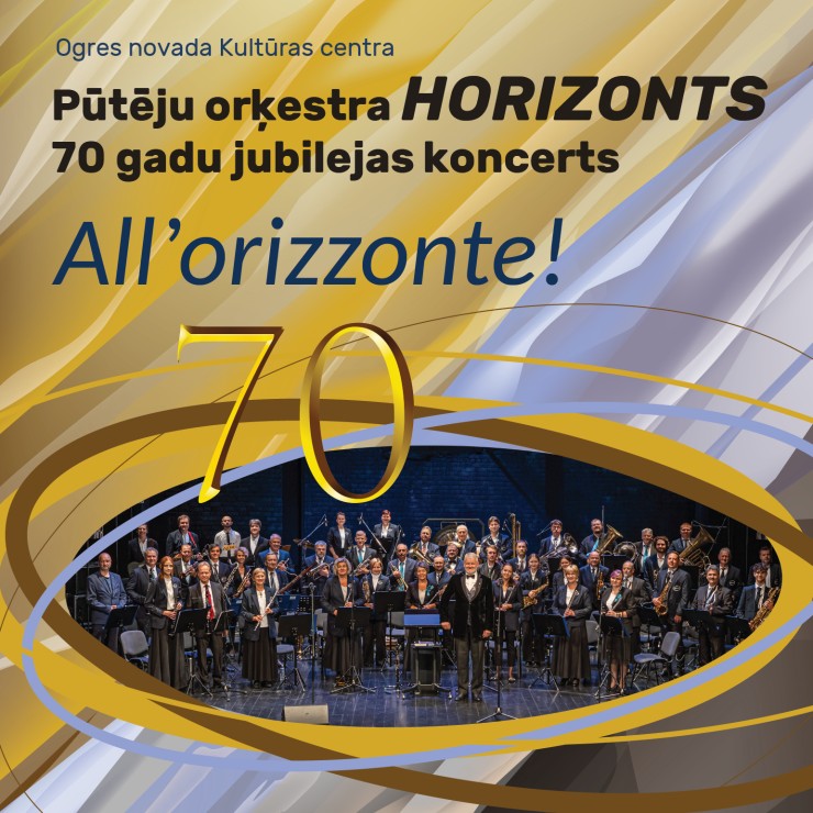 Izrādes "Pūtēju orķestra HORIZONTS 70 gadu jubilejas koncerts ALL'ORIZZONTE" attels