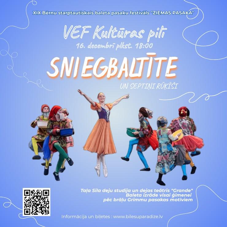 Izrādes "SNIEGBALTĪTE UN SEPTIŅI RŪĶĪŠI | XIX Bērnu starptautiskais baleta pasaku festivals ZIEMAS PASAKA" attels