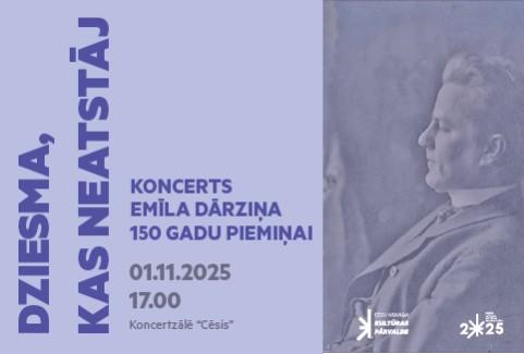 Izrādes "DZIESMA, KAS NEATSTĀJ | Koncerts Emīla Dārziņa 150 gadu piemiņai" attels