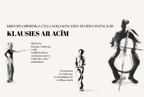 Izrādes "KLAUSIES AR ACĪM" attels
