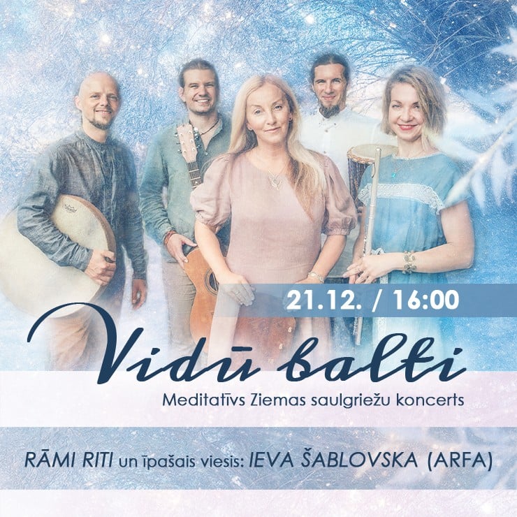Izrādes "VIDŪ BALTI | Rāmi Riti Ziemas saulgriežu koncertmeditācija" attels