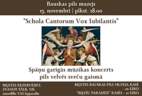 Izrādes "Spāņu garīgās mūzikas noskaņas Bauskas pils velvēs" attels