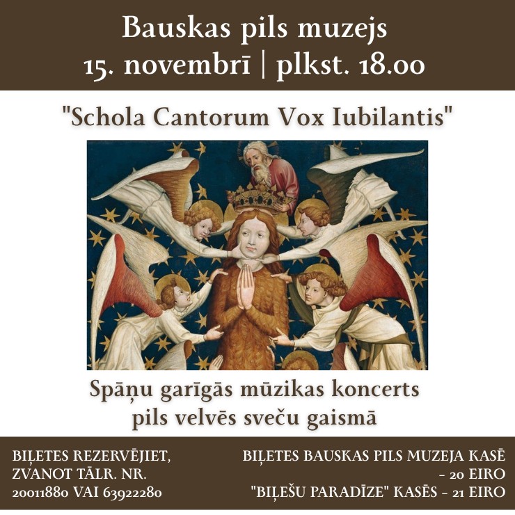 Izrādes "Spāņu garīgās mūzikas noskaņas Bauskas pils velvēs" attels