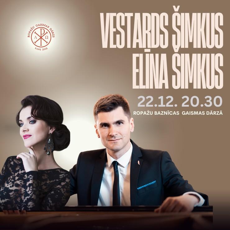 Izrādes "Vestards Šimkus un Elīna Šimkus, Svētā gaisma Ropažu baznīcas Gaismas dārzā" attels