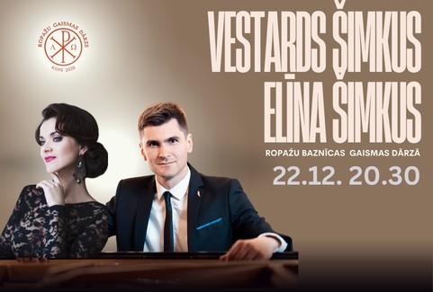 Izrādes "Vestards Šimkus un Elīna Šimkus, Svētā gaisma Ropažu baznīcas Gaismas dārzā" attels
